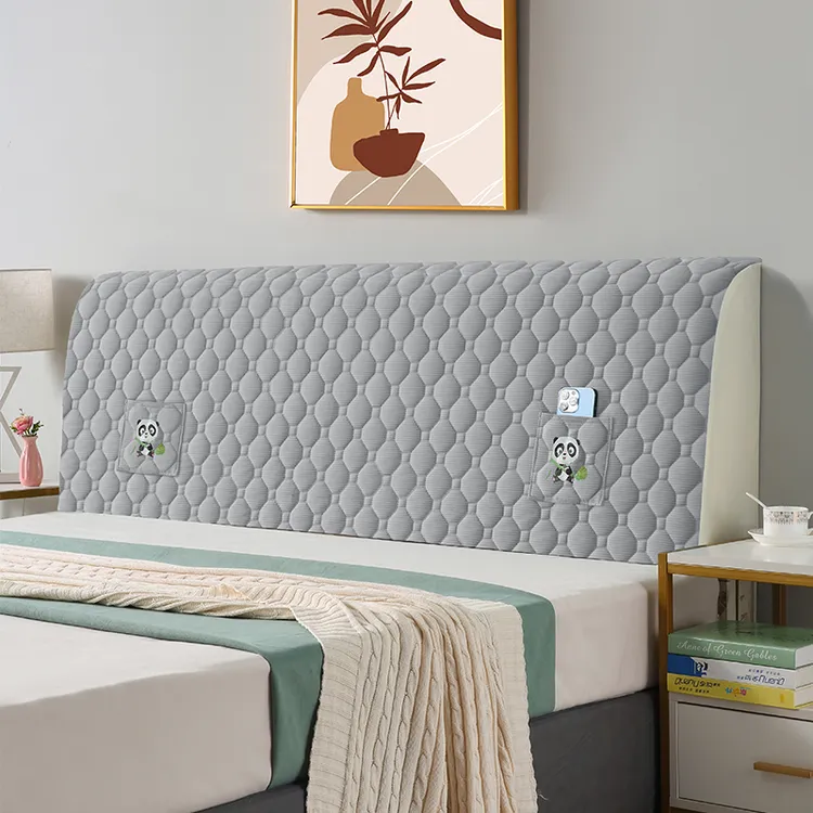 现代床头防尘罩木床靠四季背套2025款加厚全包床头套罩软包简约