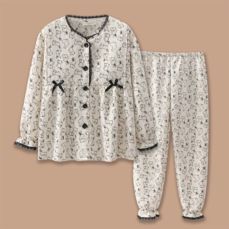 维雨带胸垫秋冬季月子服10-11月份产妇待产服孕妇哺乳期睡衣套装