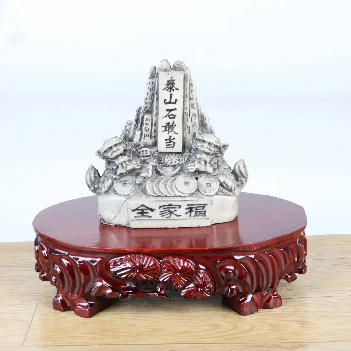 a075-3长方椭圆42-25实木奇石底座可挖槽花瓶瓷器鱼缸摆件托架