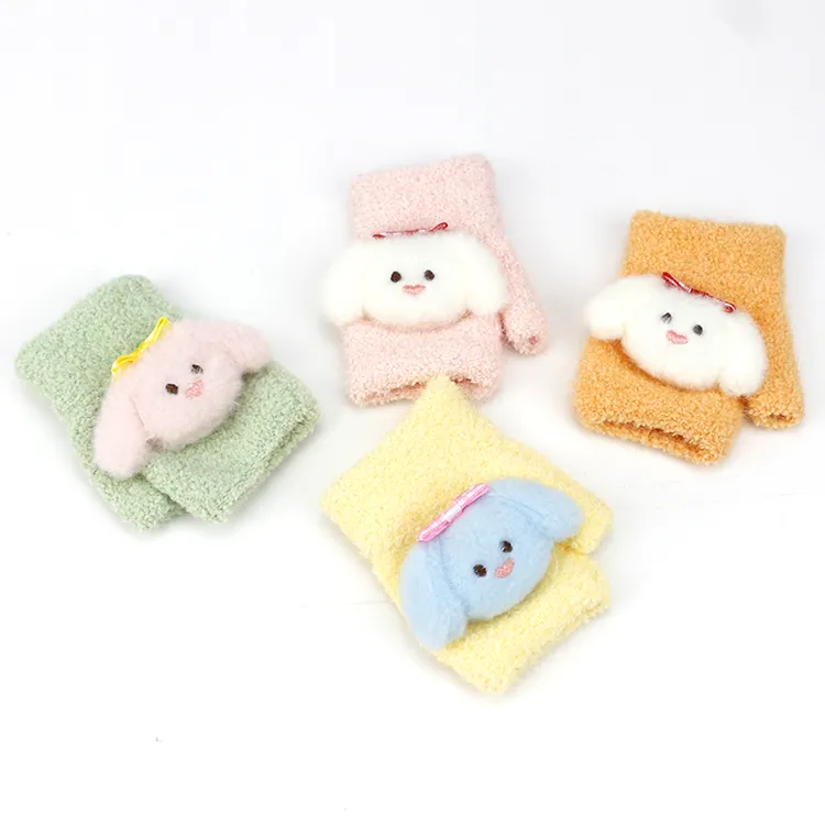 婴儿手套冬天0-岁宝宝爬行半截新生儿1-3岁护手小孩手套薄手袜