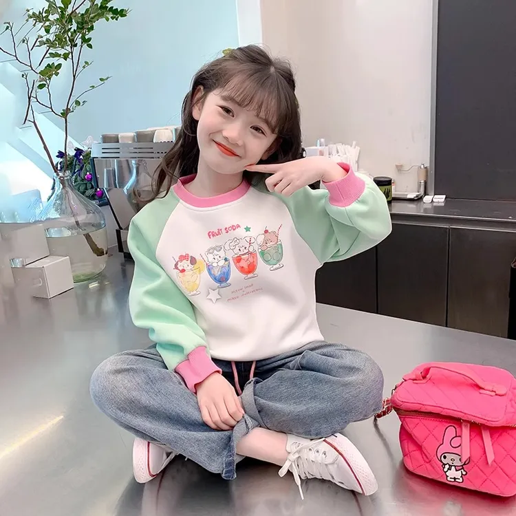 女童春装卫衣2025新款洋气时尚童装女童春季衣服儿童春秋款上衣薄