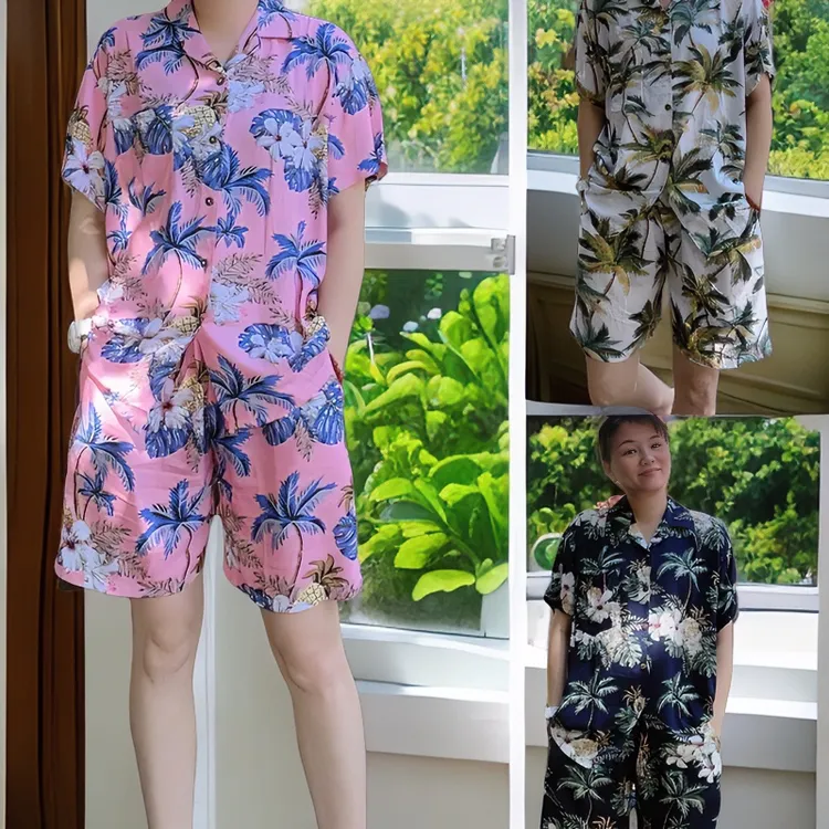 波西米亚度假风沙滩潮流宽松薄款休闲短袖时尚套装