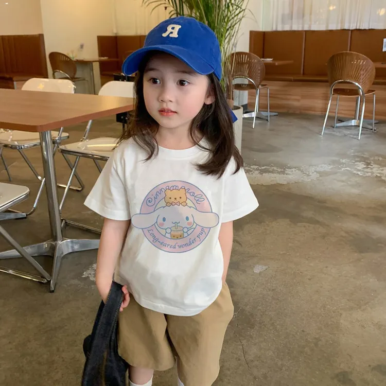 【纯棉】儿童短袖T恤2024新款春夏装卡通印花童装洋气薄款半袖上衣A