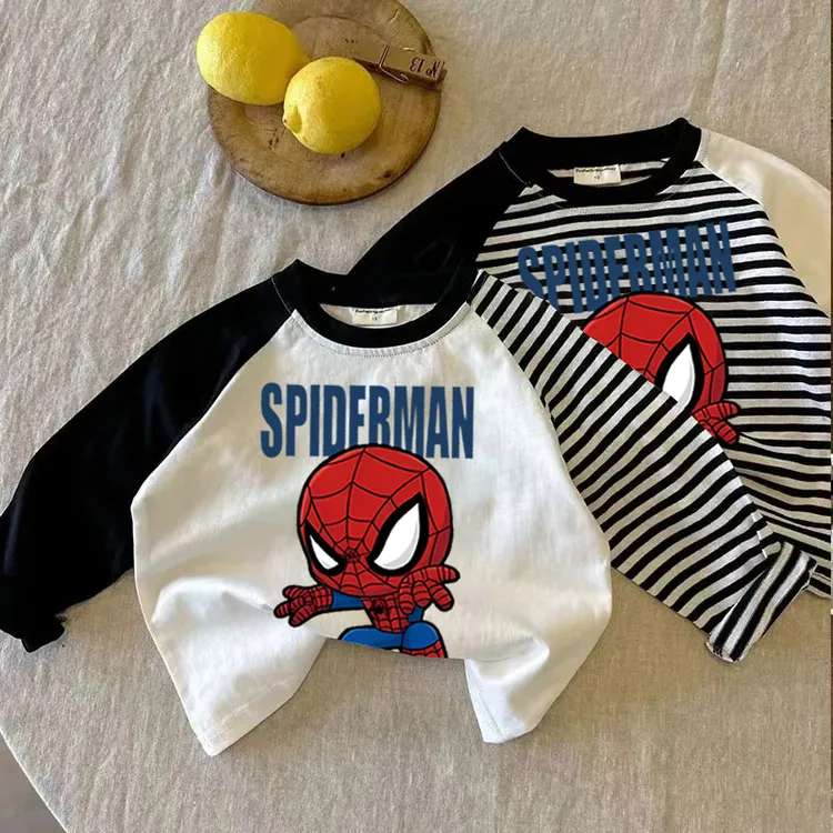 男童插肩袖纯棉长袖t恤春秋装新款儿童装宝宝中小童上衣打底衫潮