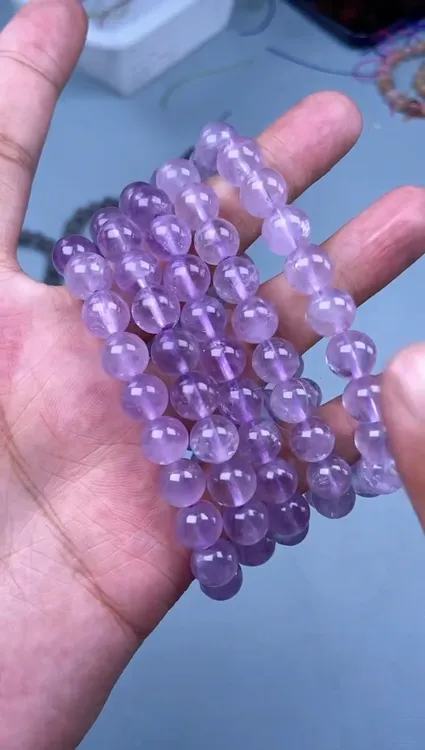 天然薰衣草紫水晶女款手串百搭手链