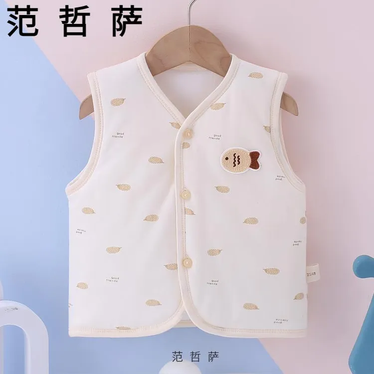 婴儿马甲秋冬款夹棉儿童保暖背心新生幼儿宝宝小马夹男女坎肩