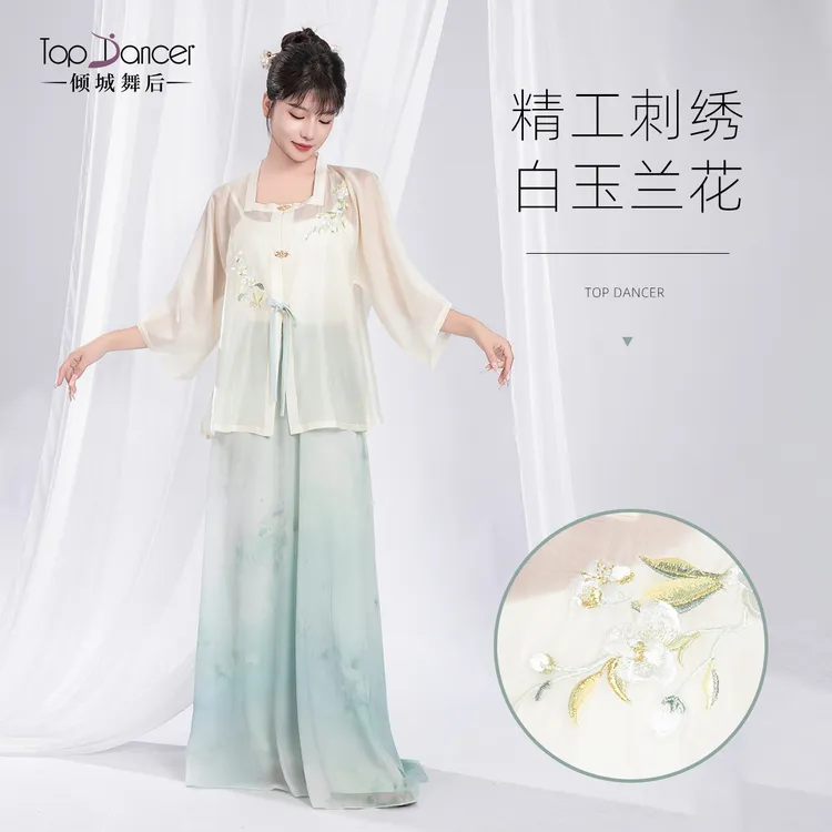 倾城舞后古典舞服装新国风刺绣开衫纱衣飘逸裙裤中国舞艺考练功服