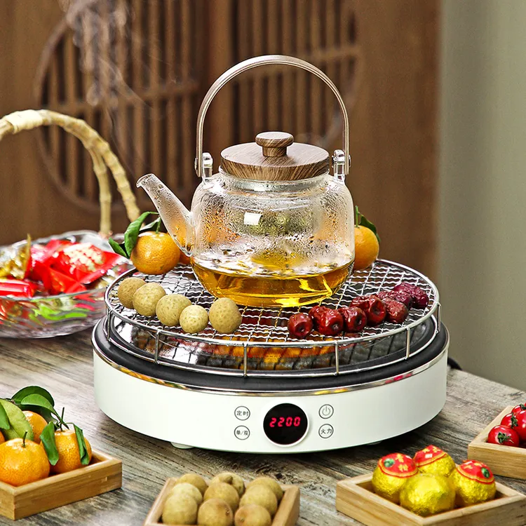 煌山围炉煮茶家用室内电炉全套烤茶套庭院餐烤火烧烤盘户外取暖炉