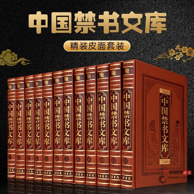 中国禁书文库（全12卷）精装书籍小说名著皮面全册