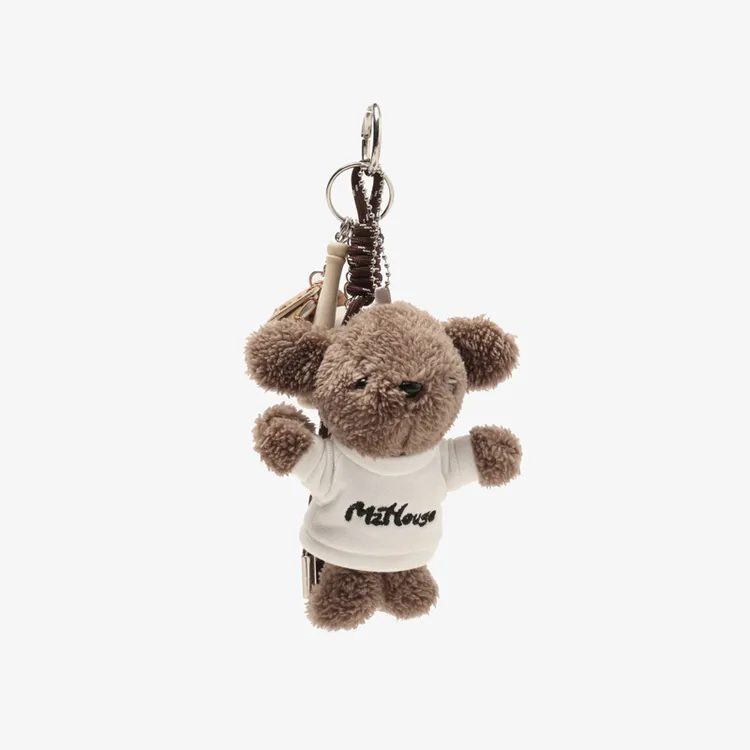 毛毛小熊包包挂件可爱包包挂件网红爆款2025最新款棒球玩偶钥匙扣