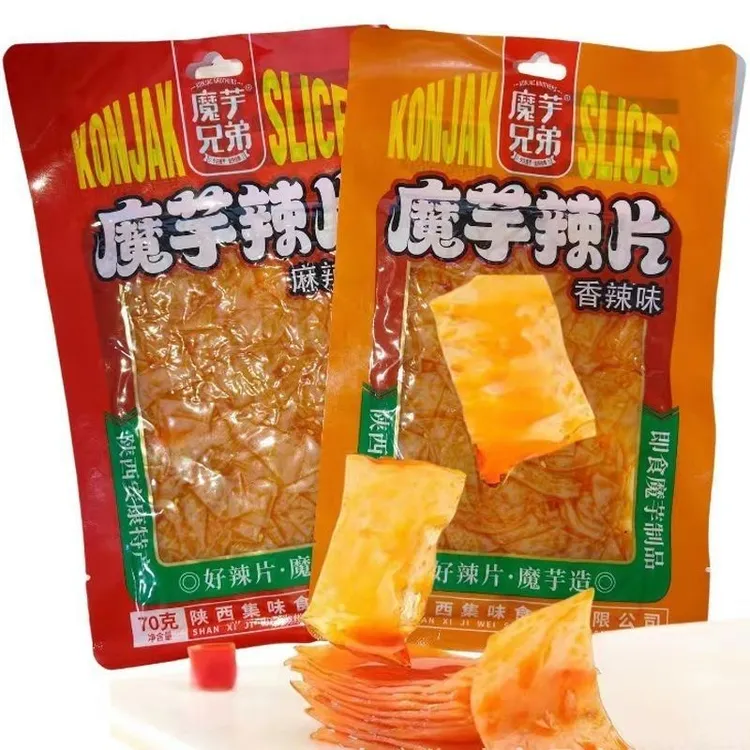 魔芋兄弟魔芋辣片70克香辣麻辣味开袋即食解馋劲道回味新品