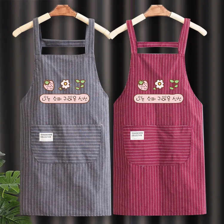 2025新款围裙纯棉女家用厨房围兜网红家里家外做饭透女款防脏厨房