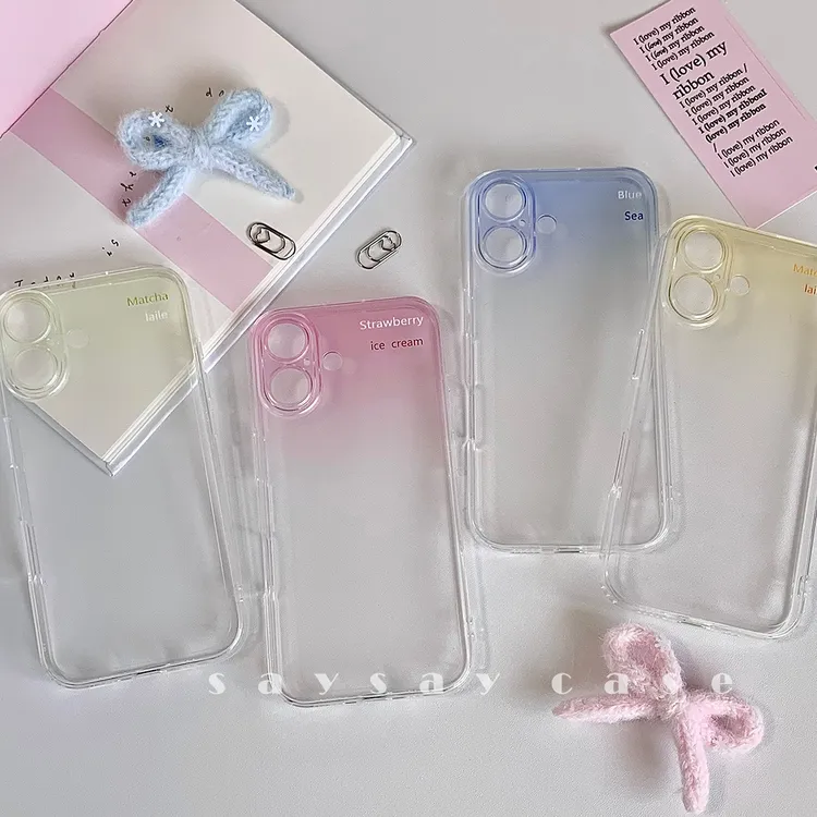 一壳所渐变透明字母15plus苹果13手机壳iphone16promax保护14硅胶
