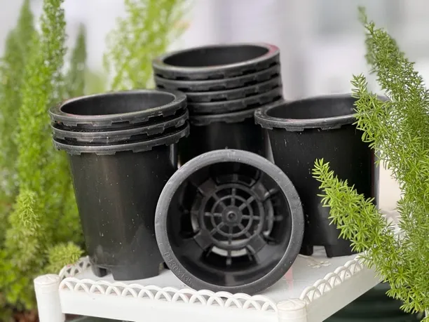 加厚塑料万象控根花盆塑料花盆黑色圆形育苗盆多肉种植专用花盆