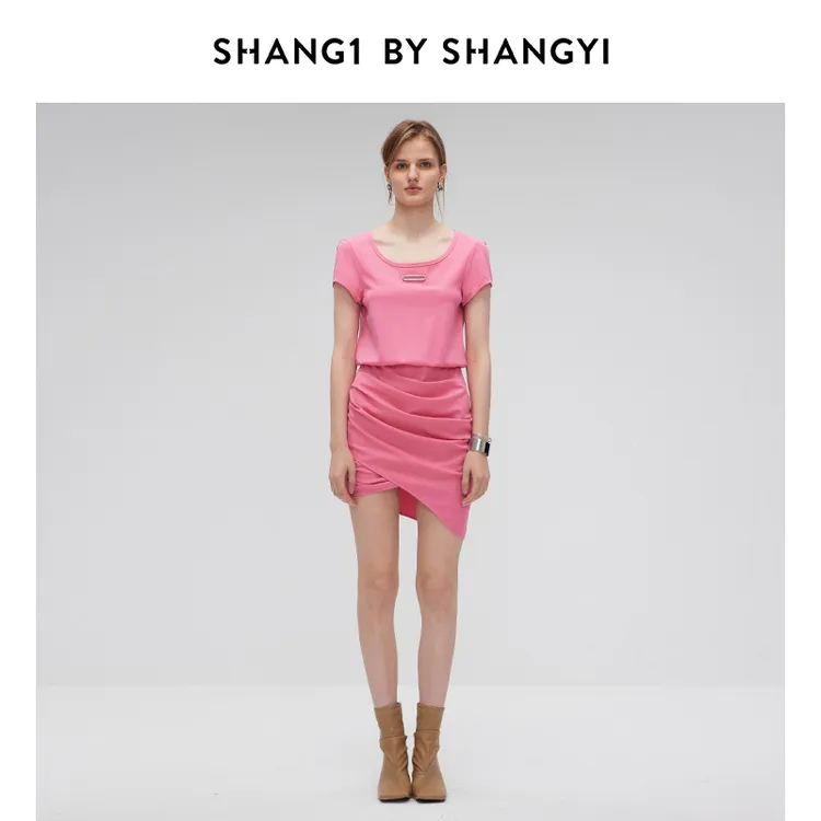 SHANG1 BY SHANG YI假两件包臀连衣裙S23AD18