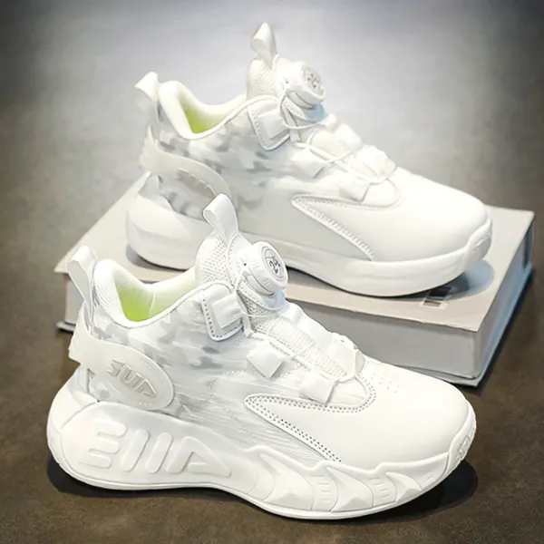 阿童木儿童鞋子男童篮球鞋秋冬款白色运动鞋男孩透气软底防滑减震