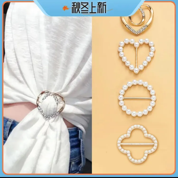 衣角扣t恤防走光打结扣丝巾披肩上衣改小扣可拆卸扣