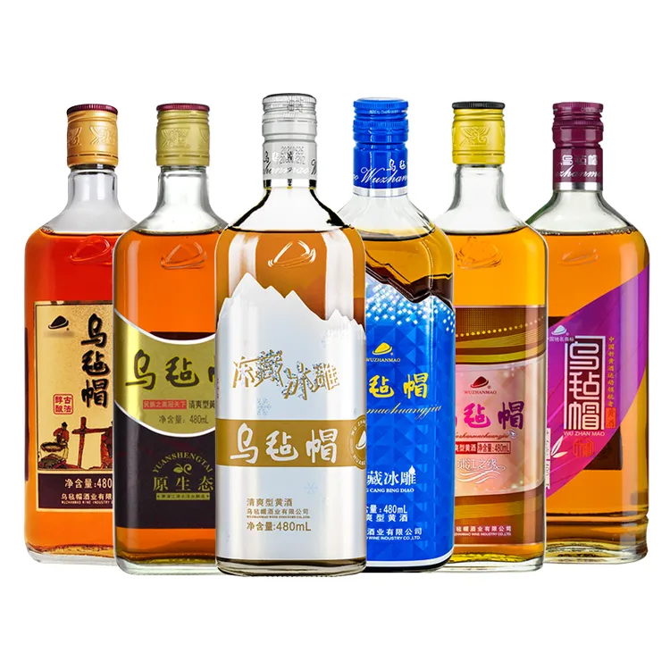 六种黄酒组合体验装 乌毡帽冻藏冰雕紫竹雕原生态480mlx6清爽黄酒
