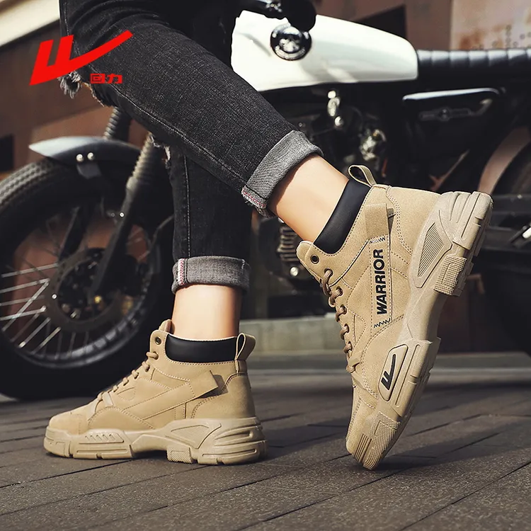 回力冬季马丁靴男鞋高帮英伦风工装户外休闲大黄短靴百搭作战靴子