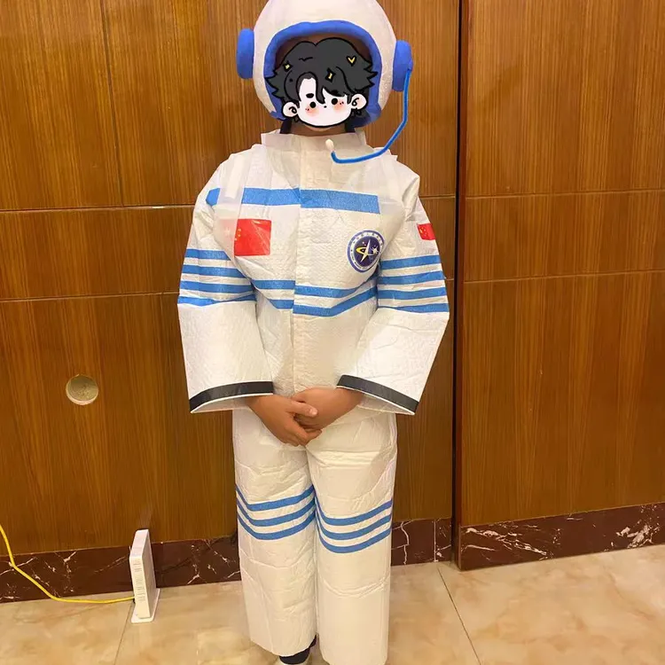 男童成人环保服装亲子气泡袋走秀手工创意宇航员时装秀走秀衣服