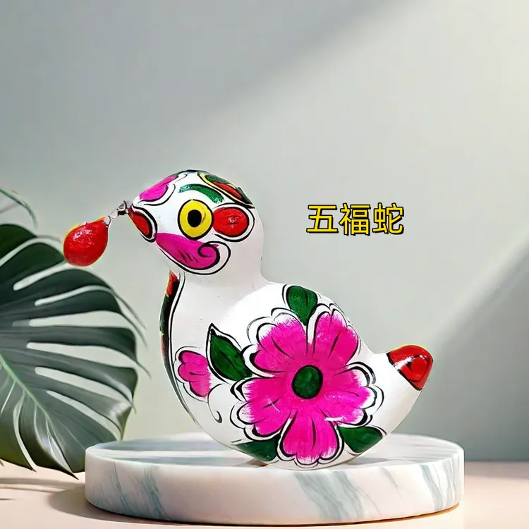 【正品】陕西凤翔十二生肖彩绘泥塑客厅卧室书房摆件 