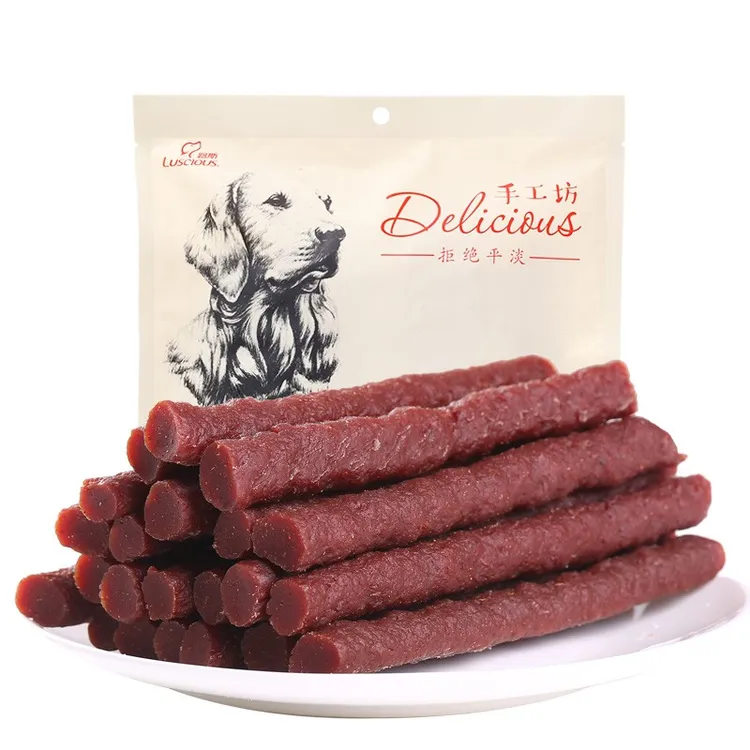 路斯狗狗零食肉干手工坊牛肉棒200g宠物狗多种幼犬磨牙棒泰迪金毛