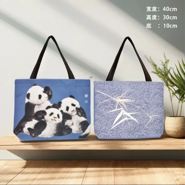 钟真水墨画衍生文创大容量场景通用单肩帆布休闲时尚文艺包