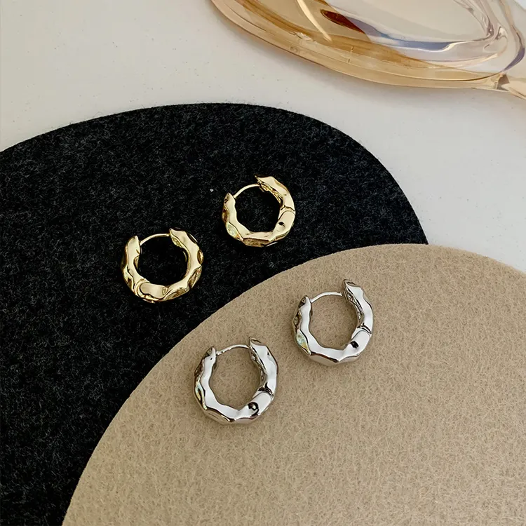 oushipei/欧诗佩 铜合金耳饰 【五金女孩】简约耳圈冷淡风金属耳环