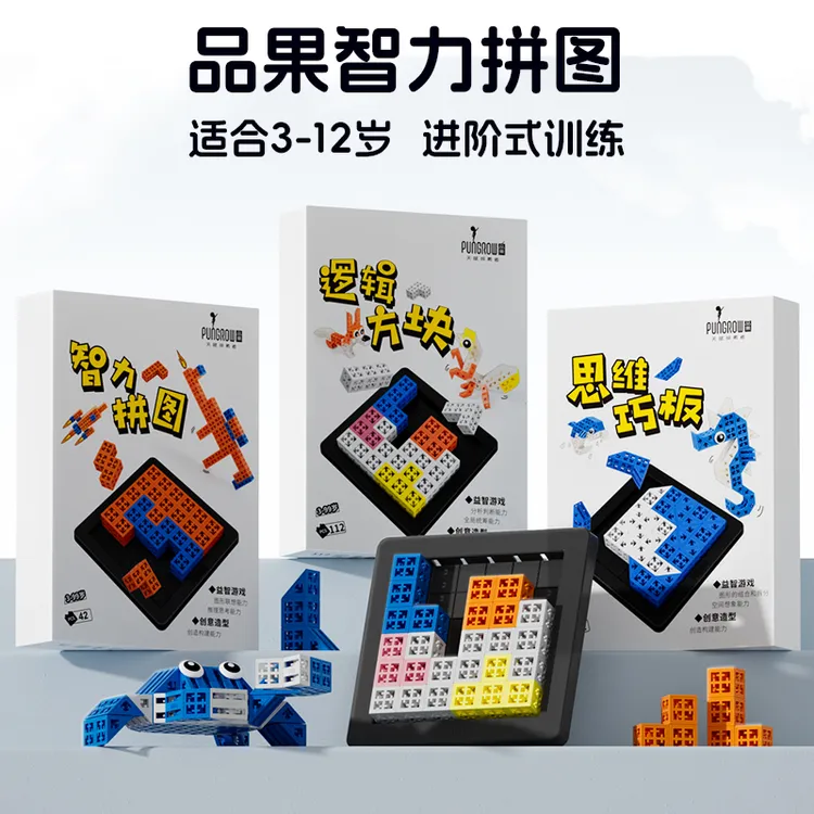 【儿童礼物】品果趣味智力拼图积木 逻辑空间思维提升 益智玩具