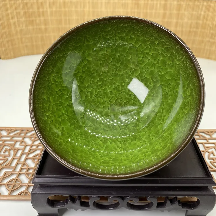 遇水化冰帝王绿冰裂  主人杯茶杯杯子