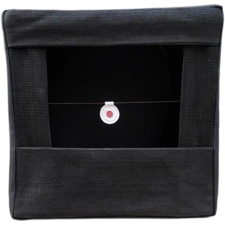 帆布靶箱加厚耐打弹弓40*40带护甲架锰钢靶向超纤维靶心四层消音