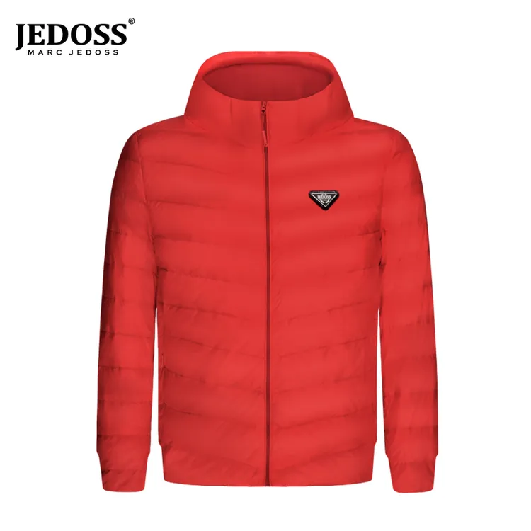 JEDOSS/爵迪斯冬季男装秋冬新款立体章仔白鸭绒短款羽绒服外套135