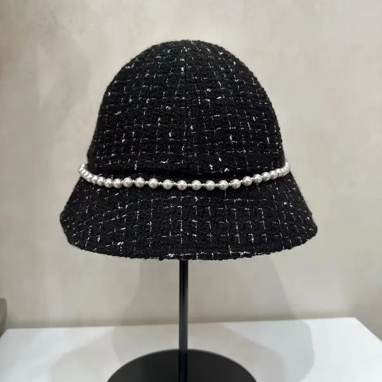 帽之都新款香风优雅珠珠渔夫帽643
