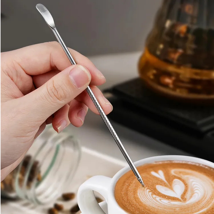 不锈钢咖啡拉花针咖啡拉花神器不锈钢拉花笔花式专业钩花针雕花针