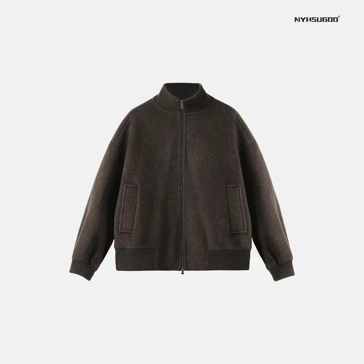 NYHSUGOO/南乙F8023秋冬致橡树男士新款绵羊毛夹克保暖质感外套