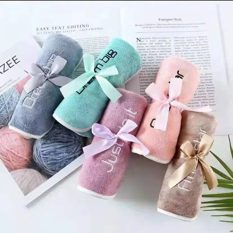 5条加厚不同色吸水毛巾不掉毛不掉色家用柔软毛巾洁面巾洗脸