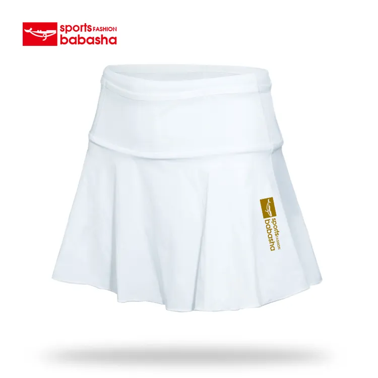 马拉松运动裙女士速干透气白色羽毛球网球跑步短裙防走光百褶弹力