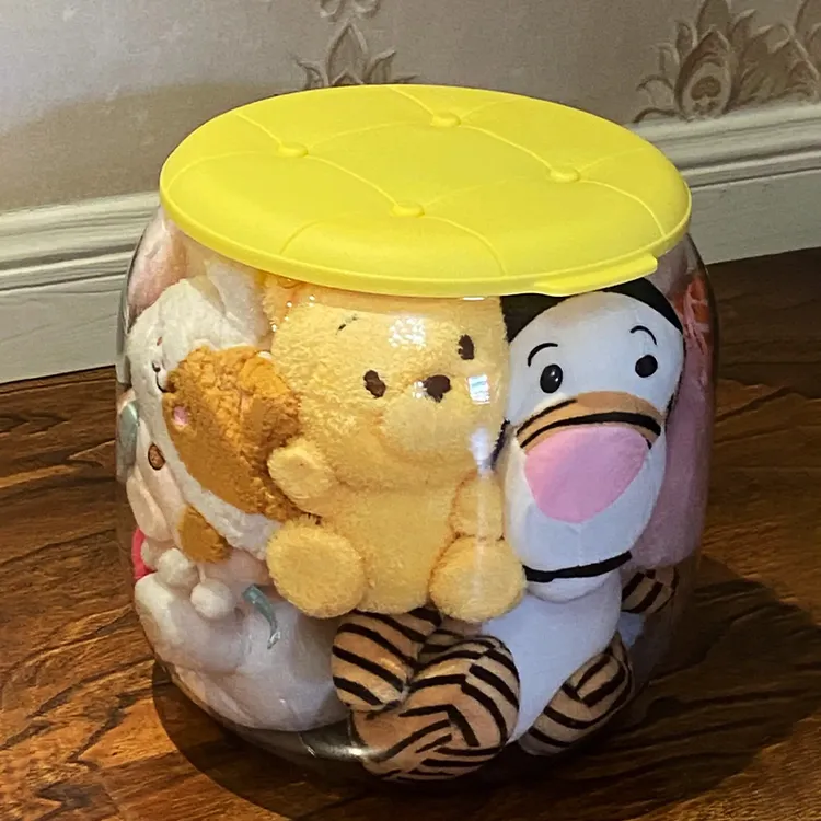 娃娃收纳筒毛绒玩具收纳神器公仔玩偶收纳箱凳子储物凳整理桶透明