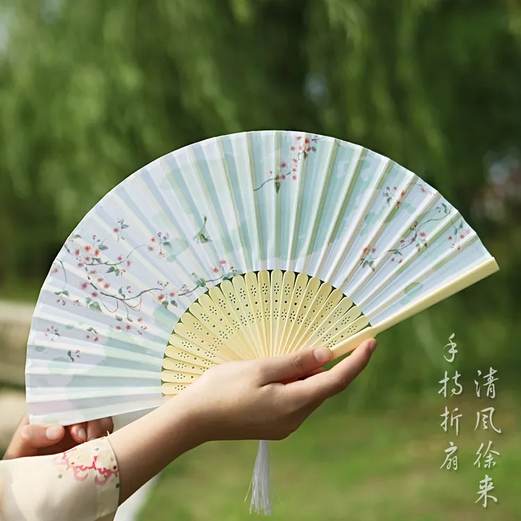 扇子折扇古风中国风女式汉服旗袍舞蹈古风随身折叠小巧扇