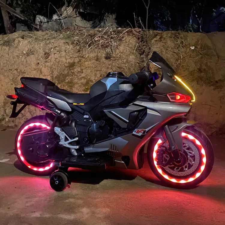 儿童电动越野摩托车加大运动时尚宝贝音乐骑行静音动力宝宝电动车商品图