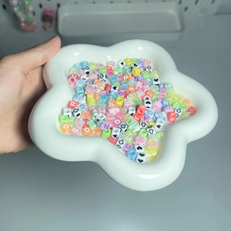 【混色系列】DIY手工串珠饰品配件，亚克力珠子 ，手工珠子，毛球手工