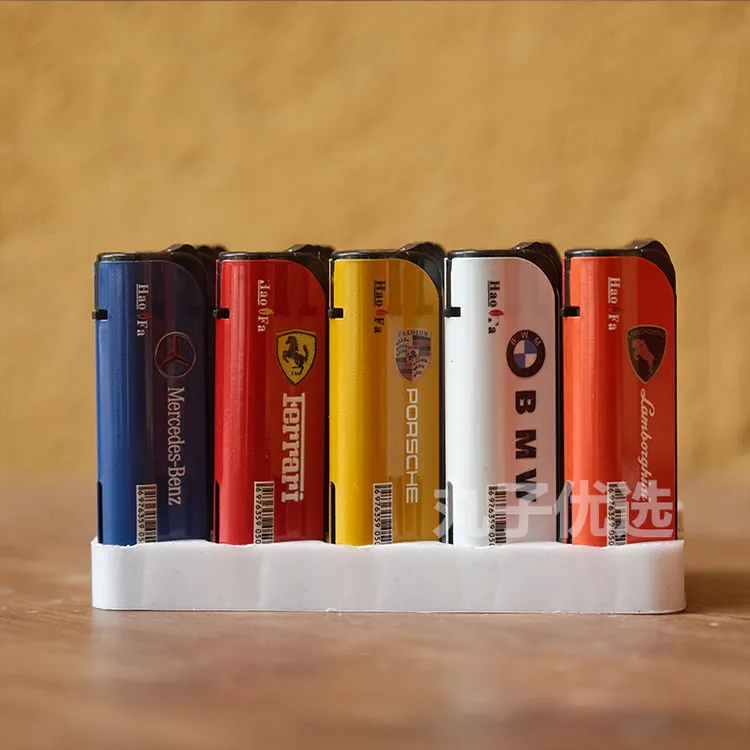 创意打火机金属蓝焰直冲防风打火机户外家用防爆耐用批发充气点火