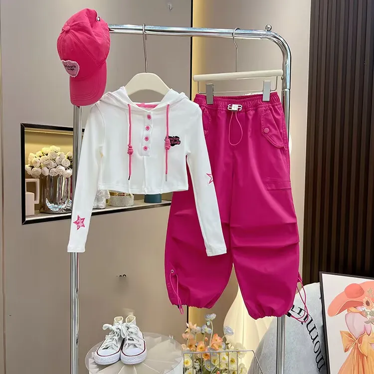 （两件套）童装女童套装秋装2025新款中大童儿童洋气时髦女孩春款