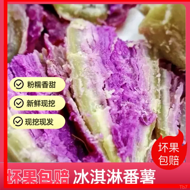 广东沙地冰淇淋番薯板栗红薯一点红地瓜新鲜现挖粉糯香甜地瓜