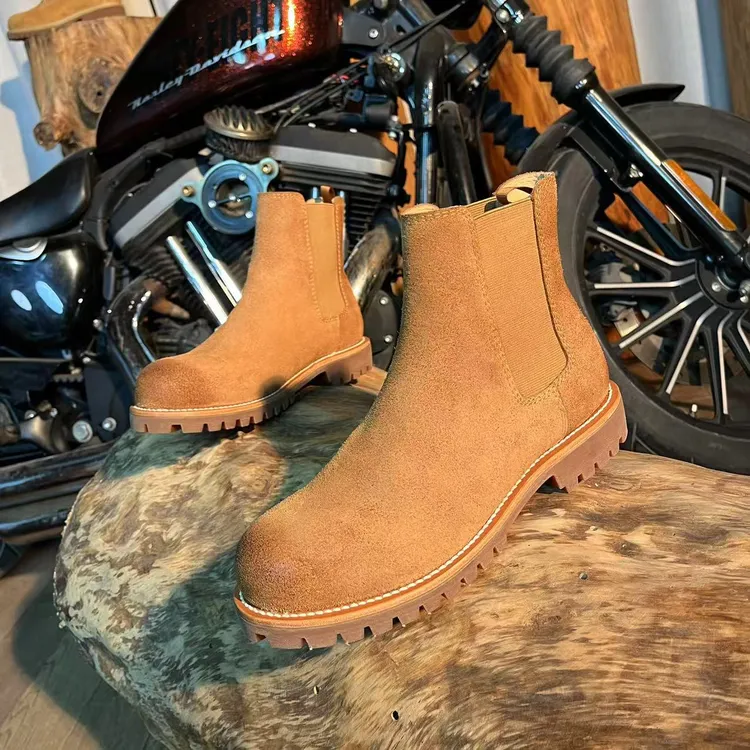 高端固特异工艺切尔西工装靴阿美咔叽风男鞋美式复古潮鞋LZ0041