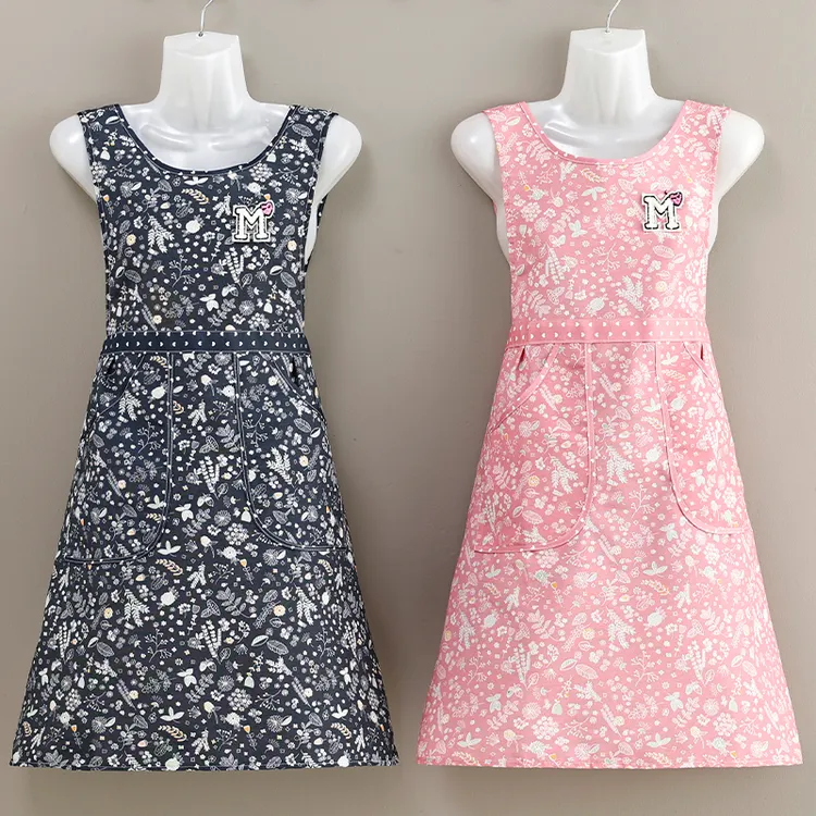 新款围裙厨房家用做饭防污透气时尚洋气工作服修身韩版上班网红款