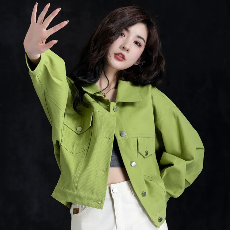 网红时尚炸街女装休闲牛仔外套女款爆款2025新款秋季短款宽松上衣