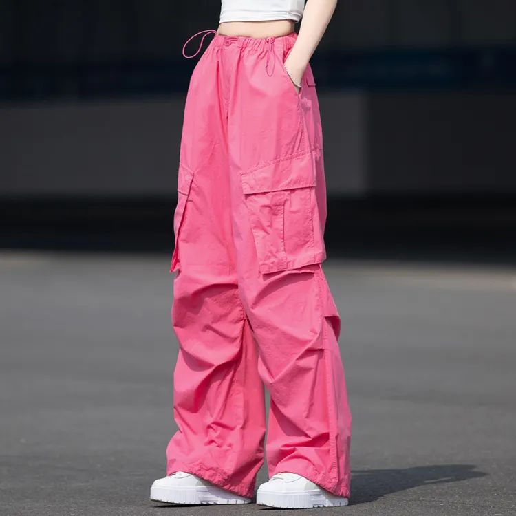 网红时尚工装裤子女爆款2025新款阔腿裤夏季薄款休闲裤炸街风女装