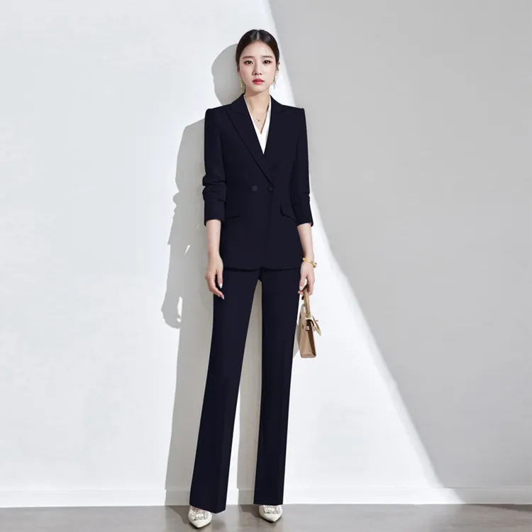 高端职业套装女气质时尚2025春秋新款商务行政工装白领西服套装女