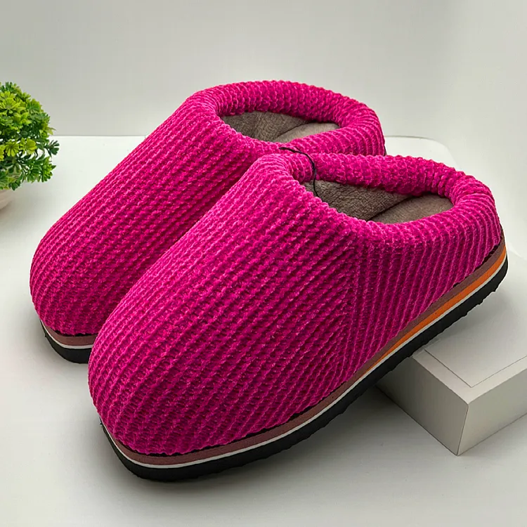 毛线毛线棉加绒加厚居家男士家居棉女士棉棉拖鞋女款2025新款爆款